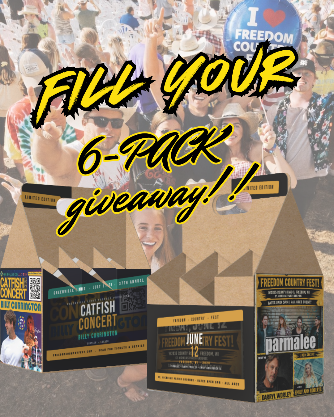 Freedom Country Fest giveaway campaign design